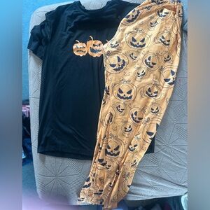Kids Halloween Pumpkin pajama set